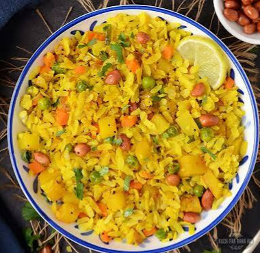 Indori Masala Poha with Sev & Jeeravan