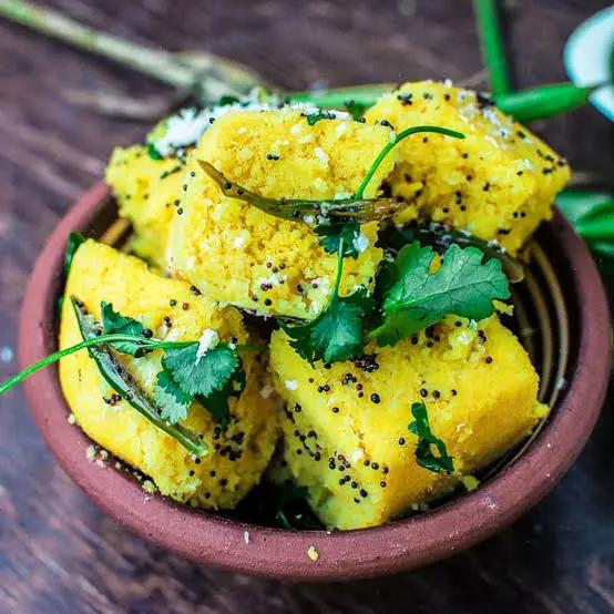 Spongy Khaman Dhokla with Mint Chutney
